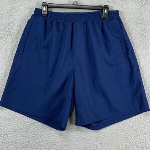 Freeballers Mens Lined Running Shorts 2XL Blue Elastic Waist Gym Workout Pull On